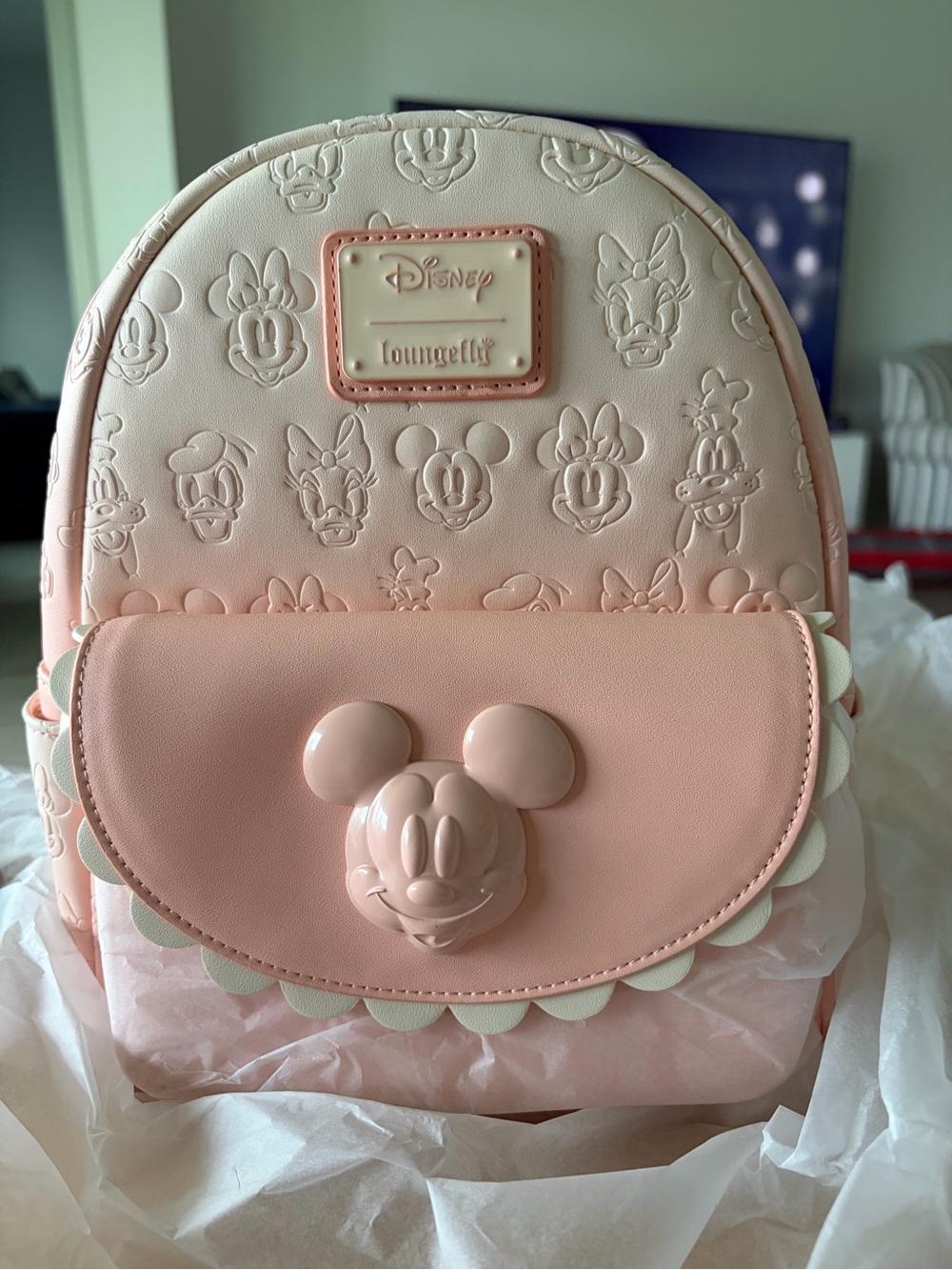 Loungefly Kids Blush Pink Mickey Mouse Mini Backpack